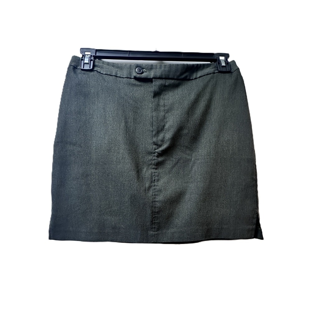 Black Mini Skirt Size 13 Classic Straight Office Casual Chic Skirt Stretch